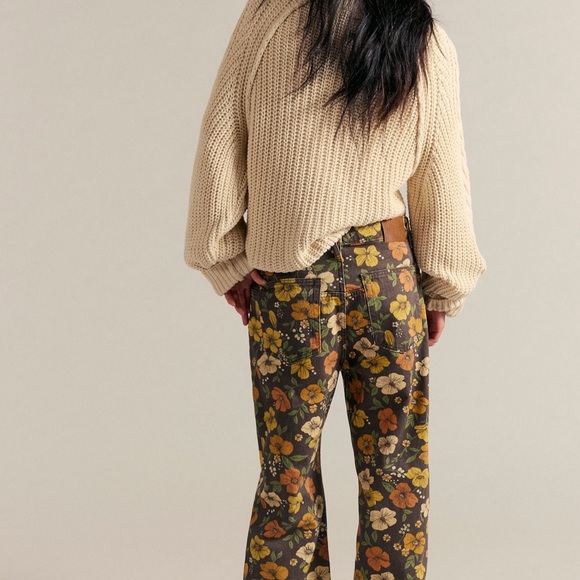 Free People Floral Jeans Deep Trance printed size 28 - Picture 4 of 5